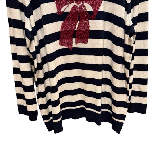 Kim Rogers Womens Intarsia Sweater Pink Sequin Bow Womans Plus 2X Casual Wear - Picture 6 of 11